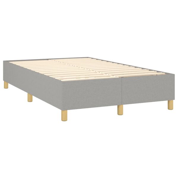 vidaXL Boxspringbettgestell Hellgrau 120x200 cm Stoff
