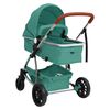 vidaXL 3-in-1-Kinderwagen Gr&uuml;n Aluminium