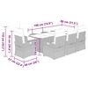 vidaXL 9-tlg. Garten-Essgruppe mit Kissen Hellgrau Poly Rattan