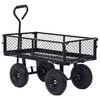 vidaXL Gartenwagen Schwarz 250 kg
