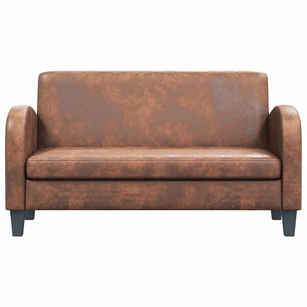 vidaXL Sofa 2-Sitzer Wildleder-Optik Braun