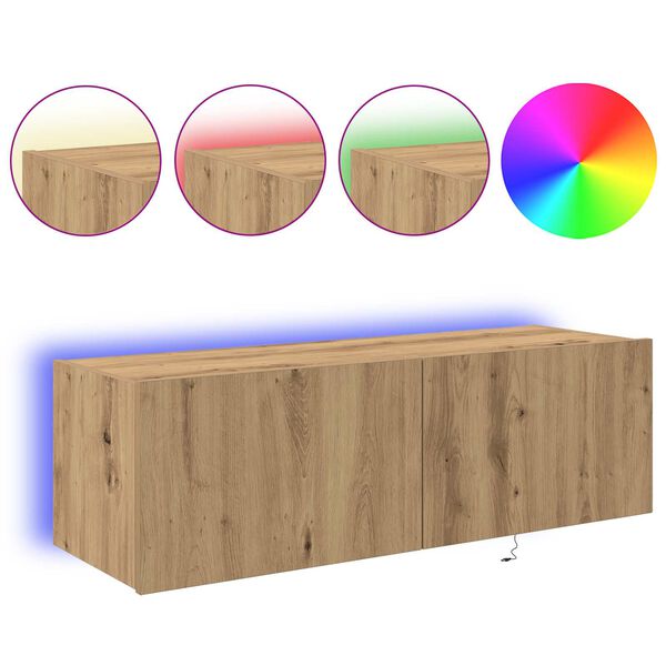 vidaXL TV-Wandschrank Artisan-Eiche 100 x 35 x 31 cm Holzwerkstoff