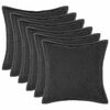 vidaXL Kissenbezug 6 stk. HOUTEN Dunkelgrau 50 x 50 cm Boucl&eacute;