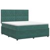 vidaXL Boxspringbett mit Matratze Dunkelgr&uuml;n 140 x 200 cm Samt