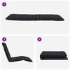 vidaXL Sonnenliege Klappbar Schwarz Karomuster 175x54x8,5 cm