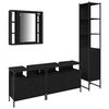 vidaXL Badezimmerm&ouml;bel-Set 4 stk. Schwarz Eichen-Optik