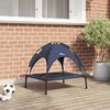 vidaXL Hundebett Marineblau s Stahl