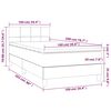 vidaXL Boxspringbett mit Matratze Dunkelgr&uuml;n 100x200 cm Samt