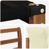 vidaXL Outdoor-Sofagarnitur mit Kissen 3 pcs Natur und Creme