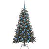 vidaXL K&uuml;nstlicher Weihnachtsbaum Gr&uuml;n 150 cm PVC, Plastik und Stahl