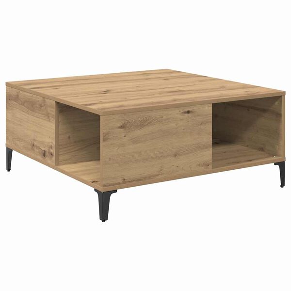vidaXL Couchtisch Artisan-Eiche 80 x 80 x 36,5 cm Holzwerkstoff