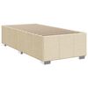 vidaXL Boxspringbett mit Matratze Creme 90x190 cm Stoff