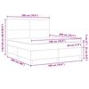 vidaXL Boxspringbett Dunkelgrau und Wei&szlig; 180 x 200 cm Cordstoff