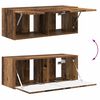 vidaXL TV-Schrankset Wandmontiert 2 pcs Altholz Holzwerkstoff