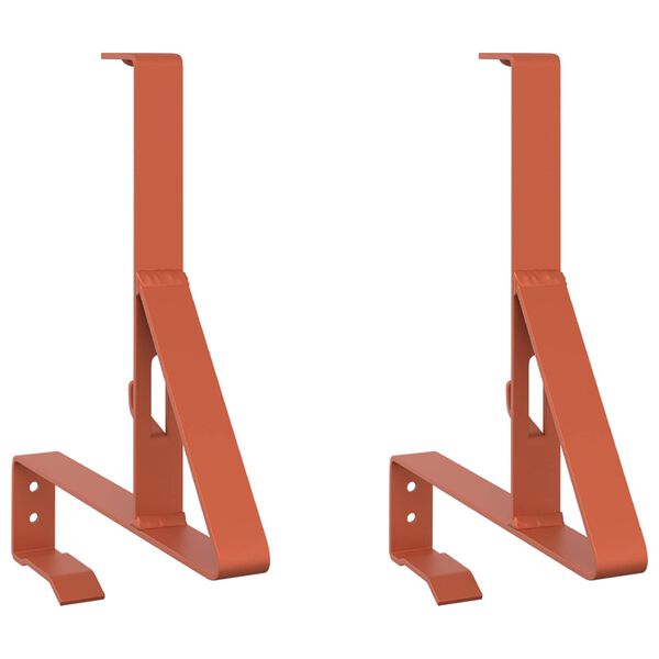 vidaXL Schneew&auml;chter Unterst&uuml;tzung 2 pcs Rot 29,5 x 3 x 34,5 cm Stahl