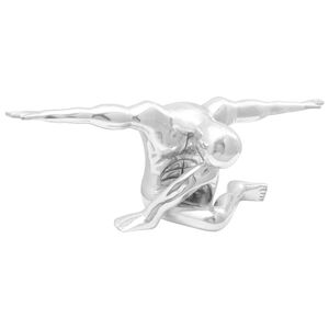 vidaXL Skulptur Silber 91,5 x 32 x 33 cm Aluminium