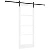 vidaXL Schiebet&uuml;r ORKDAL Wei&szlig; 83 x 202 cm Massivholz Kiefer und Glas