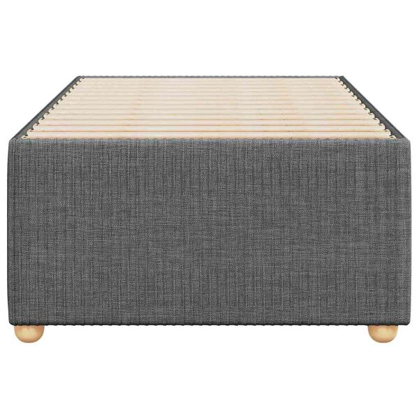 vidaXL Bettgestell ohne Matratze Dunkelgrau 90x200 cm Stoff