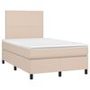 vidaXL Boxspringbett Matratze Cappuccino-Braun 120x200cm Kunstleder