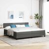 vidaXL Boxspringbett mit Matratze Dunkelgrau 200 x 200 cm Stoff