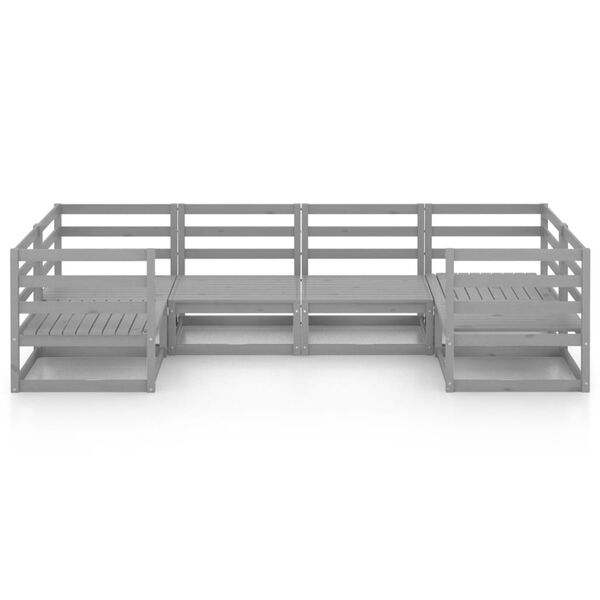 vidaXL 6-tlg. Garten-Lounge-Set Massivholz Kiefer