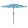 vidaXL Sonnenschirm mit Stahlmast Blau 324x324x247 cm