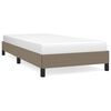 vidaXL Bettgestell ohne Matratze Taupe 90x190 cm Stoff