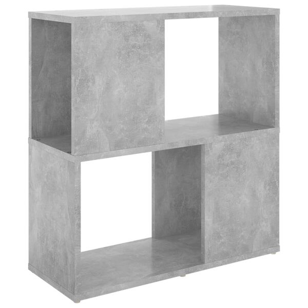 vidaXL B&uuml;cherregal Betongrau 60x24x63 cm Holzwerkstoff