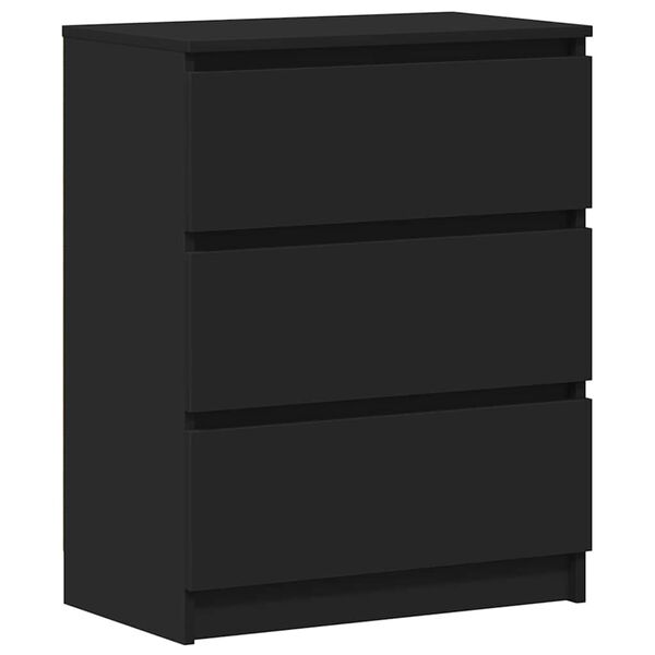 vidaXL Sideboard Schwarz 60x35x76 cm Holzwerkstoff