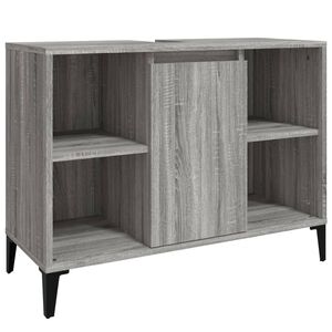 vidaXL Waschbeckenunterschrank Grau Sonoma 80x33x60 cm Holzwerkstoff
