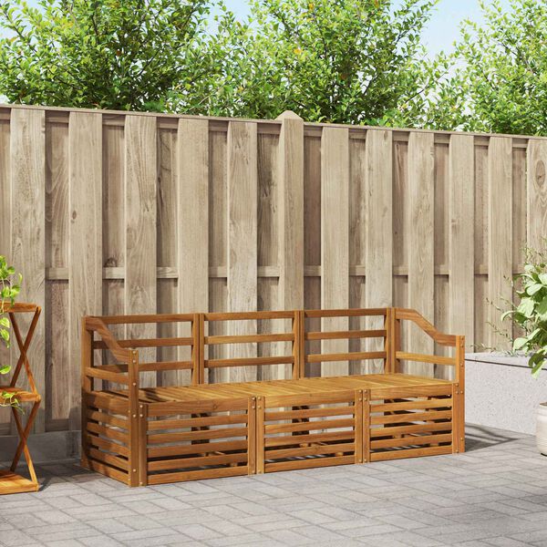 vidaXL Sofagarnituren 3 pcs Natur Massivholz Akazie