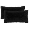 vidaXL Kissen mit Kissen HEERLEN 12 Stk. Schwarz PV Fleece