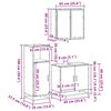 vidaXL 3-tlg. Badm&ouml;bel-Set R&auml;uchereiche Holzwerkstoff