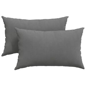 vidaXL Sofakissen 2 stk. Stoff Dunkelgrau 50 x 30 cm