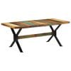 vidaXL Esstisch 180x90x73 cm Massives Altholz