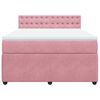 vidaXL Boxspringbett mit Matratze Rosa 140x190 cm Samt
