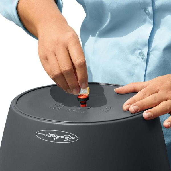 LECHUZA Blumentopf Classico Color 35 ALL-IN-ONE Schiefer-Schwarz 13224