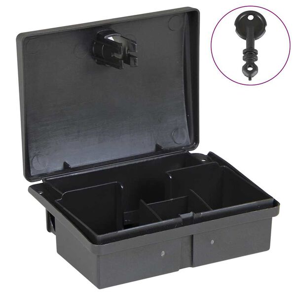 vidaXL Mausefallen 10 Stk. Schwarz 13x10x4 cm