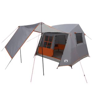 vidaXL Tunnelzelt 275 x 240 x 200 cm Grau und Orange