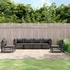 vidaXL 6-tlg. Garten-Lounge-Set mit Kissen Anthrazit Stahl