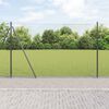 vidaXL Zaunpfosten Grau 50 x 1,4 m (13 mm Maschenweite) Stahl und PVC