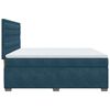 vidaXL Boxspringbett mit Matratze Blau 180x200 cm Samt