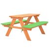 vidaXL Kinder-Picknicktisch mit B&auml;nken 89&times;79&times;50 cm Massivholz Tanne