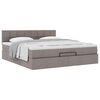 vidaXL Ottoman-Bett mit Matratze Taupe 180x200 cm Stoff