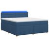 vidaXL Boxspringbett mit Matratze mit Kopfteil Blau 180 x 200 cm Stoff