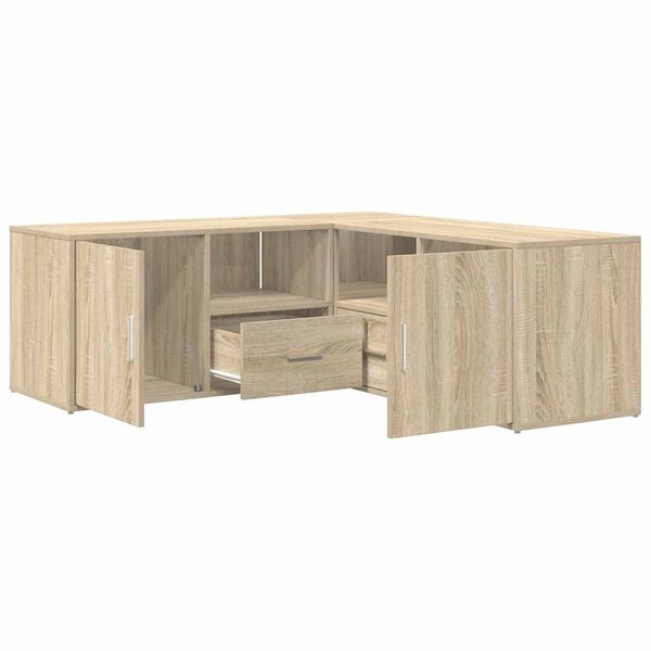 vidaXL Eckregal Sonoma-Eiche 200x40x45 cm Holzwerkstoff