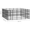 vidaXL Outdoor-Hundezwinger Stahl 23,04 m&sup2;
