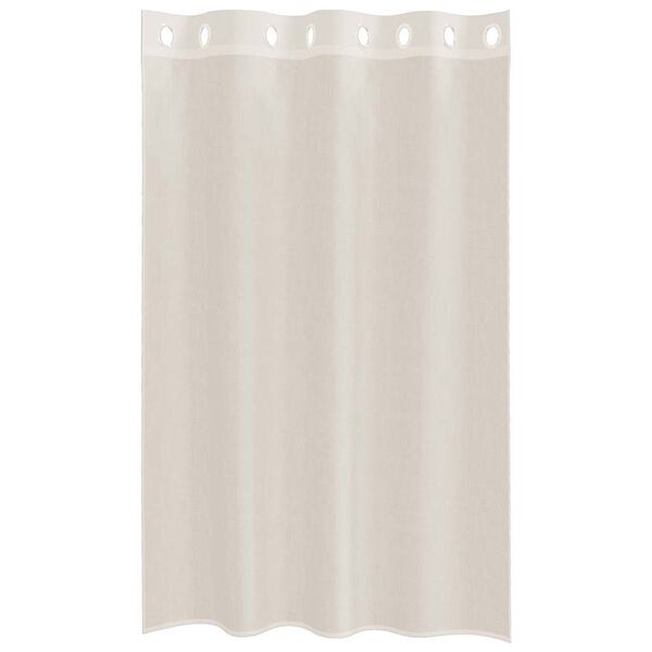 vidaXL Voile Vorh&auml;nge mit &Ouml;sen 2 Stk. Creme 140x175 cm