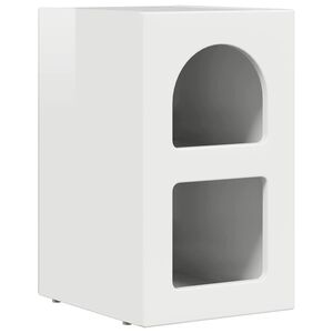 vidaXL Nachttisch Hochglanz Wei&szlig; 29,5 x 35 x 50 cm Holzwerkstoff