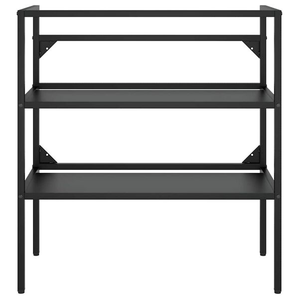 vidaXL Badezimmer Waschtischgestell Schwarz 79x38x83 cm Eisen